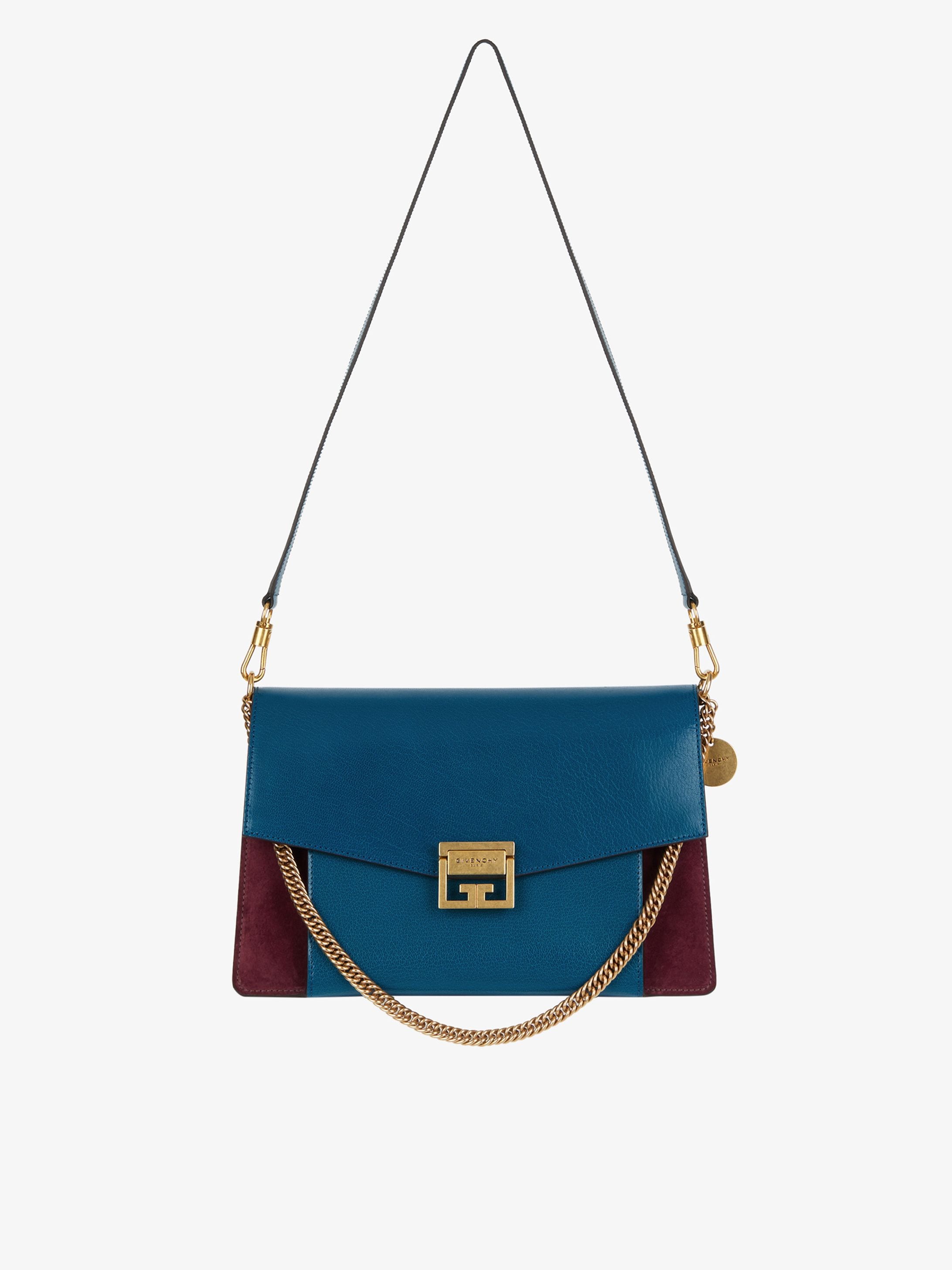 Medium GV3 bag in leather and suede