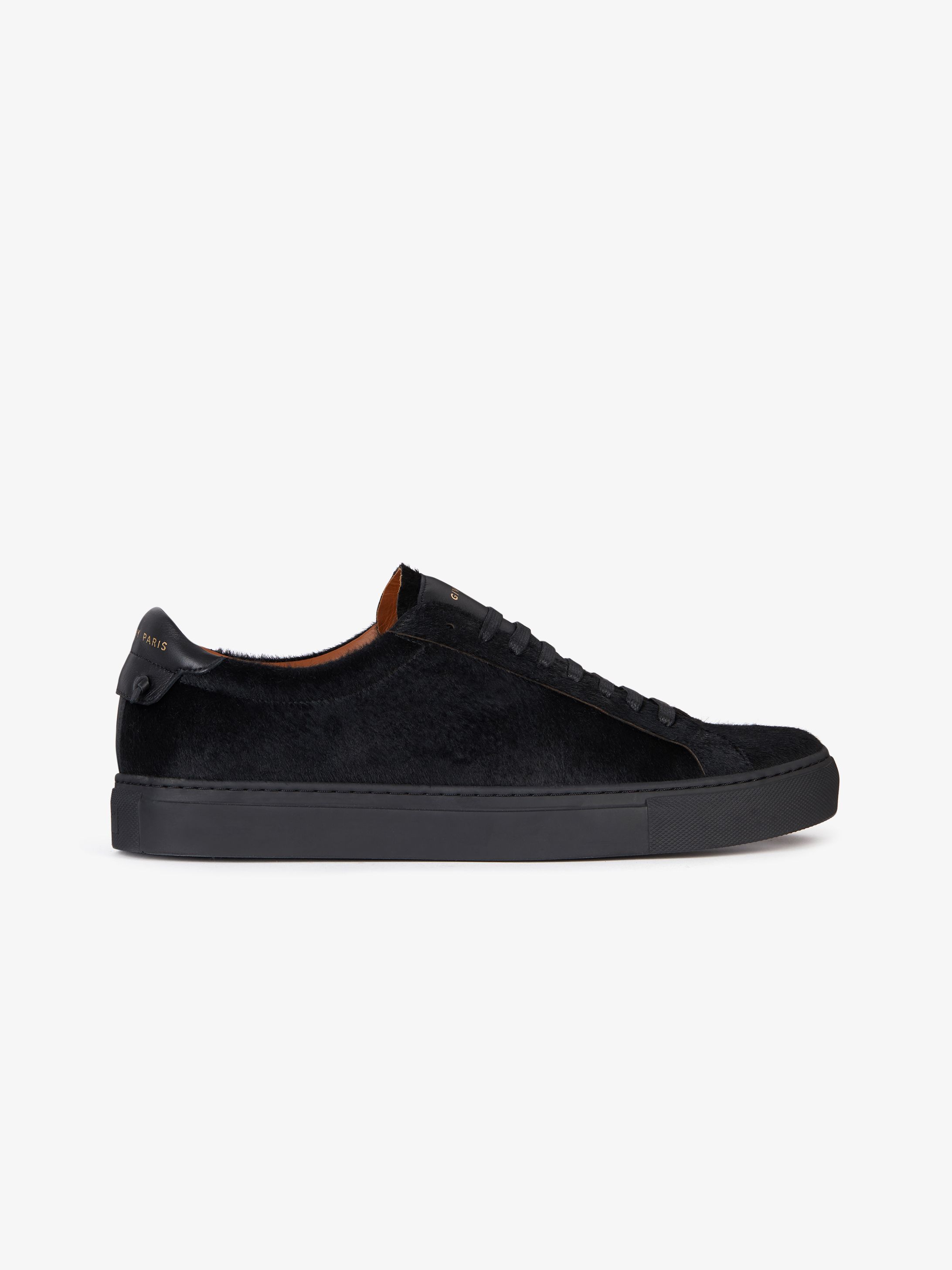 Foal effect sneakers in leather